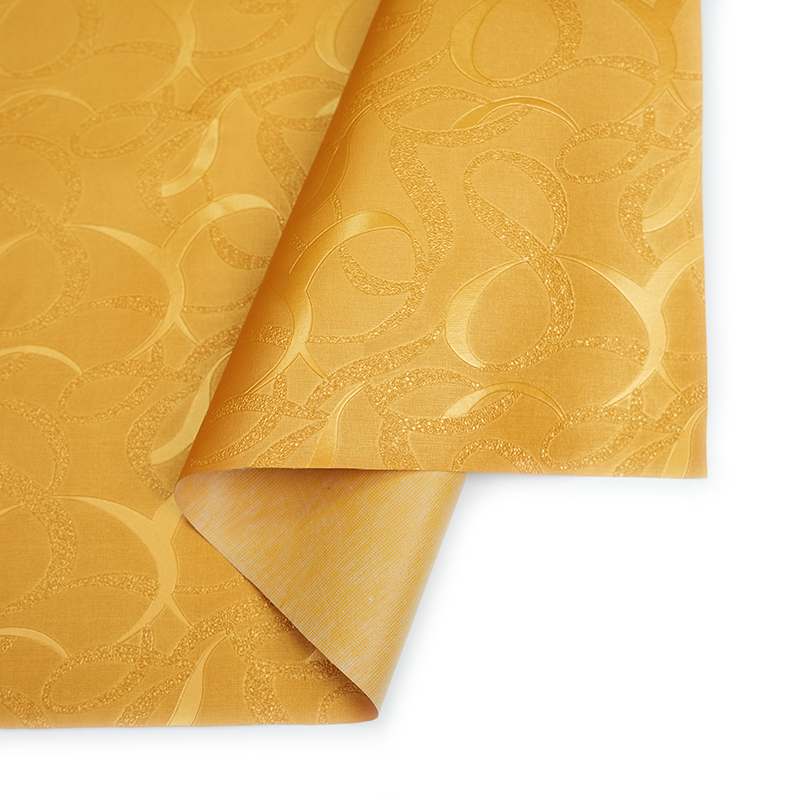 Yellow PVC synthetic leather for decoration