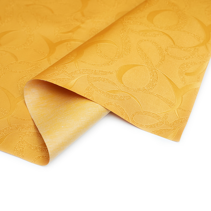 Yellow PVC synthetic leather for decoration