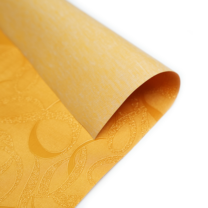 Yellow PVC synthetic leather for decoration