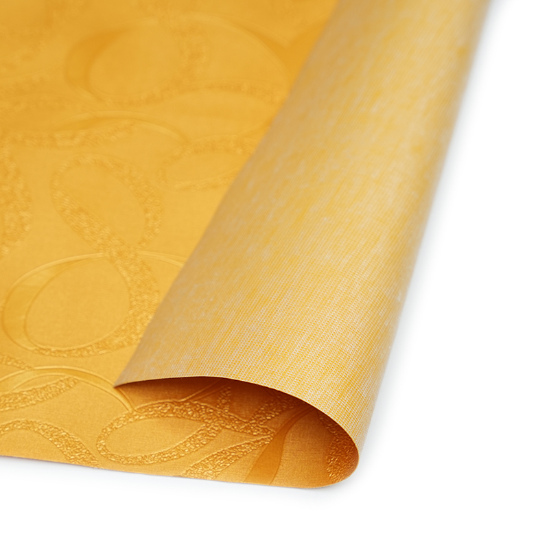 Yellow PVC synthetic leather for decoration