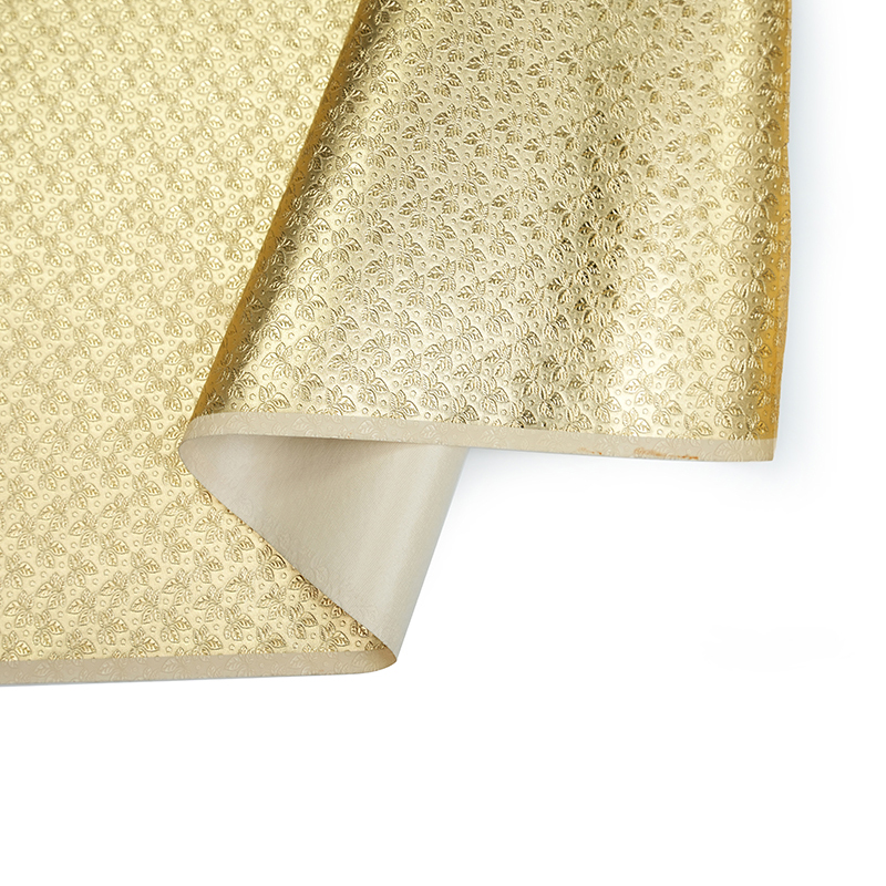 Shiny gold PVC synthetic leather for bag