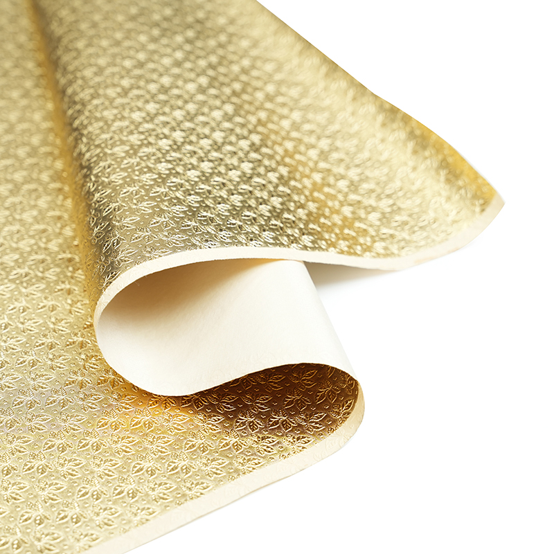 Shiny gold PVC synthetic leather for bag