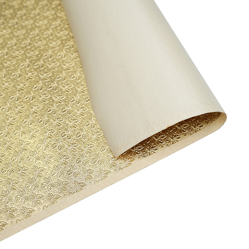 Shiny gold PVC synthetic leather for bag