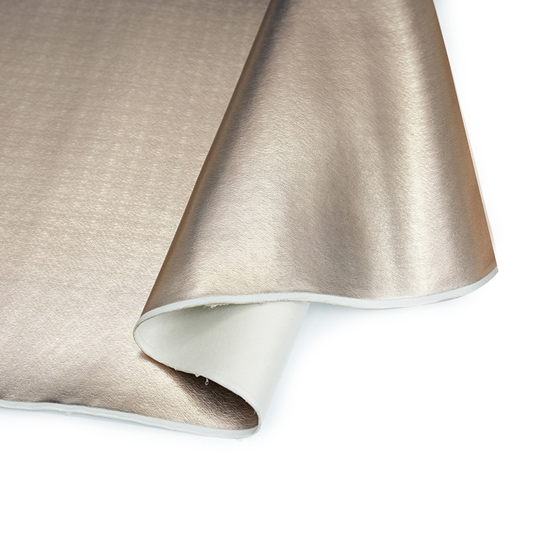 Luxury shiny gold leather fabric for decoration