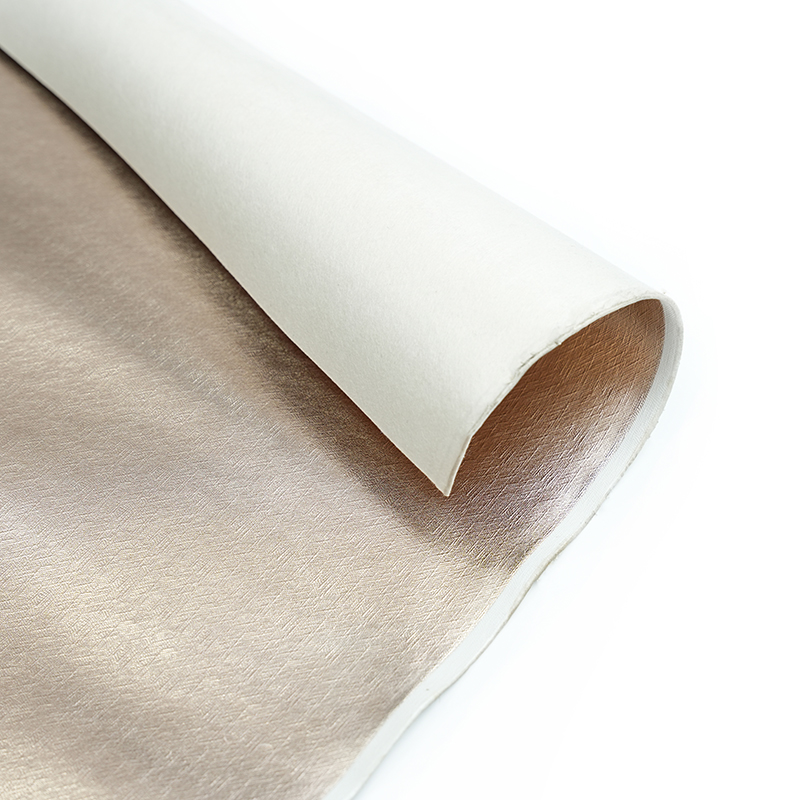 Luxury shiny gold leather fabric for decoration